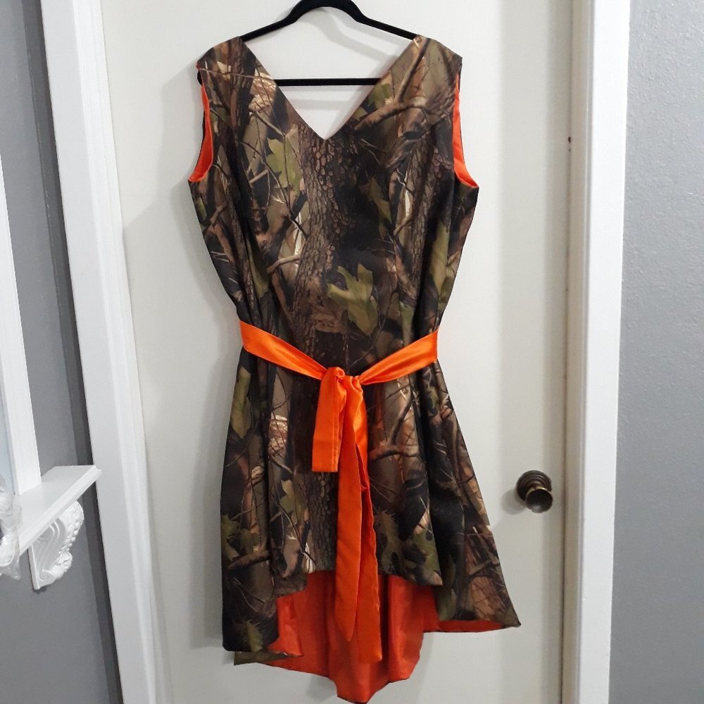 Camo Wedding Corset Back Dress Size XXL
